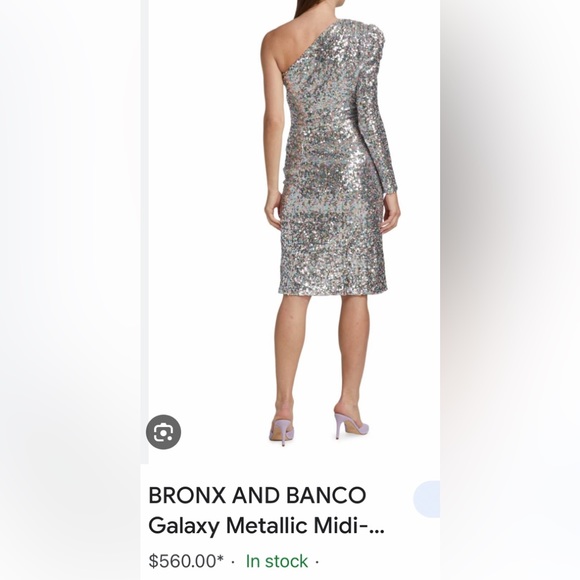 Bronx And Banco Galaxy Metallic Midi Dress - Picture 2 of 16